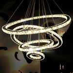 Stainless Steel Ring Crystal Chandelier